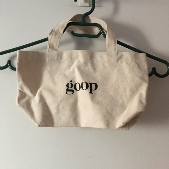 New GOOP Cream Cotton Canvas Little Tote Bag - Picture 1 of 2